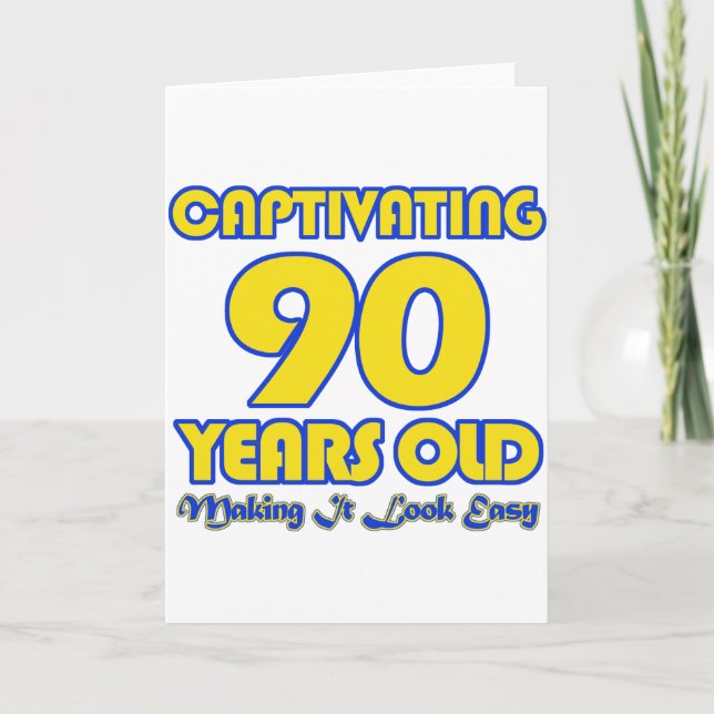 Cartão designs DE ANIVERSÁRIO DE 90 ANOS (Frente)