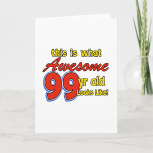 Cartão designs DE ANIVERSÁRIO DE 99 ANOS