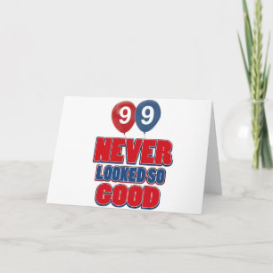 Cartão designs de aniversário de 99 anos