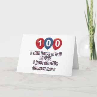 Cartão designs de aniversário engraçados de 100 anos