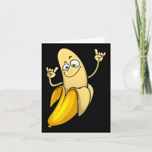 Cartão Designs Engraçados De Banana Para Homens Frutas Lo