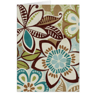 Cartão Designs florais modernos