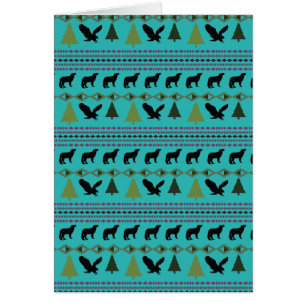 Cartão Designs nativos americanos