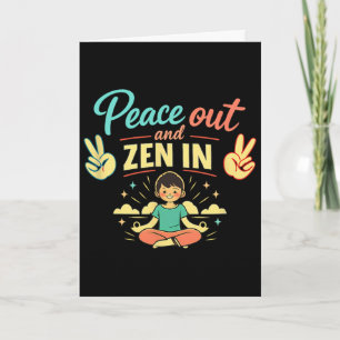 Cartão Desligue e Relaxe em Vibrações de Paz e Zen Arte d