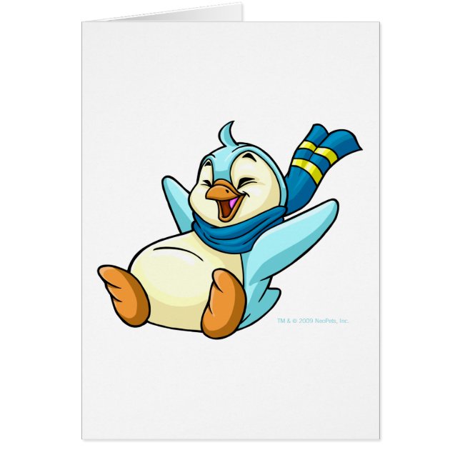 Cartão Deslizando Bruce azul (Frente)