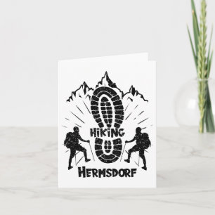 Cartão Deslocações Em Hermsdorf, Alemanha, Para O Hiker 1