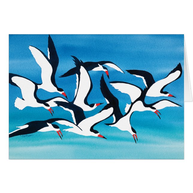 Cartão Desnatando a superfície (Frente Horizontal)