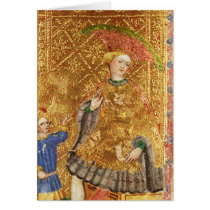 CARTÃO DESTINO DE RENASCIMENTO ANTÍQUICO/REI DE MOEDAS