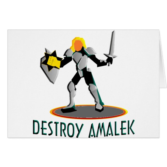 Cartão Destroy Amalek (Frente Horizontal)