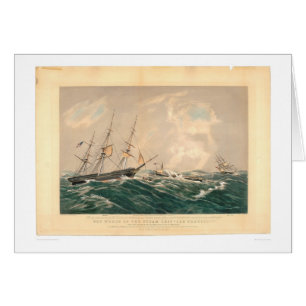 Cartão Destruição do navio a vapor "San Francisco"