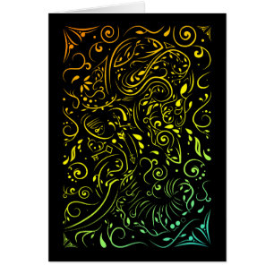 Cartão desvanecimento do Verão do ornamentado elefante