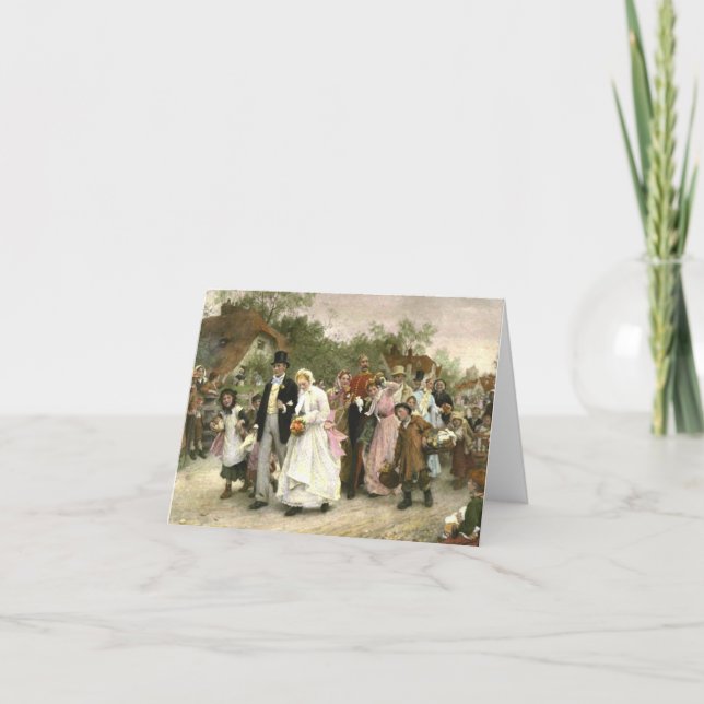 Cartão Detail from A Village Wedding by Luke Fildes (Frente)