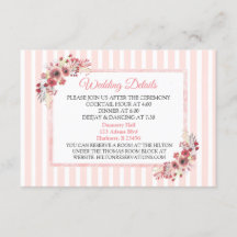 Cartão Detalhado de Casamento de Flores Rosa Mauve