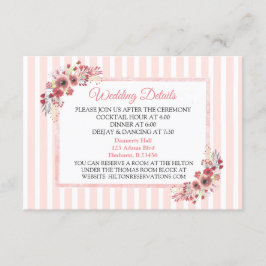 Cartão Detalhado de Casamento de Flores Rosa Mauve