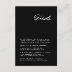 Cartão Detalhado de Casamento de Script Minimalist