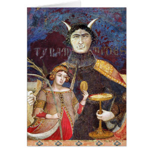 Cartão Detalhe ANTIGO da presunção do DIABO do