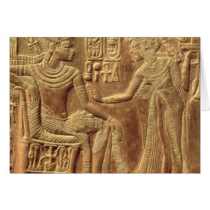 Cartão Detalhe da Linha Ouro de Tutankhamun