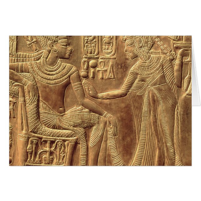 Cartão Detalhe da Linha Ouro de Tutankhamun (Frente Horizontal)