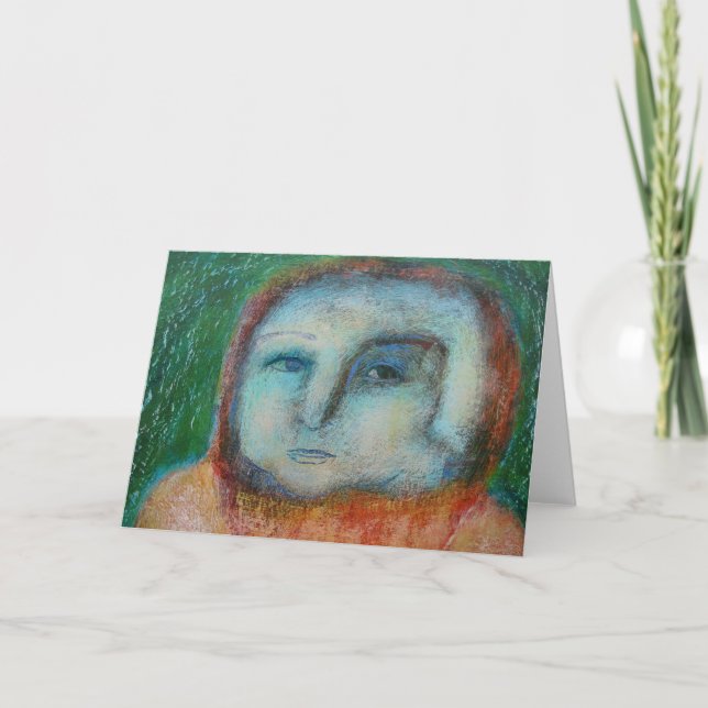 Cartão Detalhe da placa de saudação Abrir o Céu (Frente)