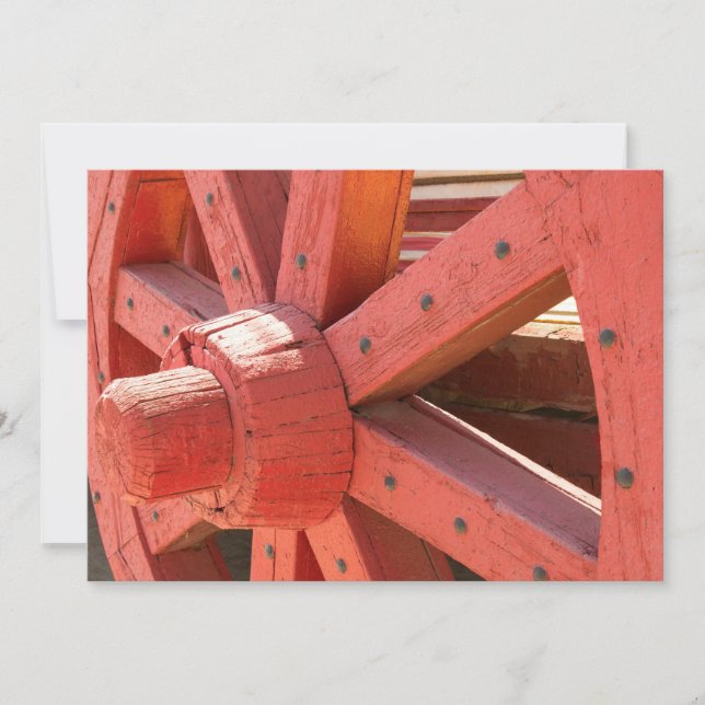 Cartão Detalhe da roda do vagão (Frente)