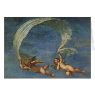 Cartão Detalhe de anjos de Adonis Led por Cupids de Alban