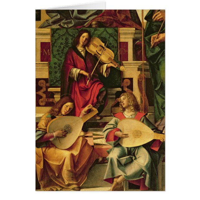 Cartão Detalhe de músicos do anjo (Frente)