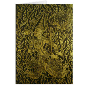 Cartão Detalhe de um armário tailandês