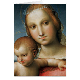 Cartão Detalhe de <Virgin and Child> Atribuído a Rapha