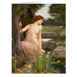 Cartão Detalhe: Eco e narciso pelo Waterhouse de John