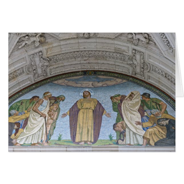 Cartão Detalhes da Catedral de Berlim (Frente Horizontal)