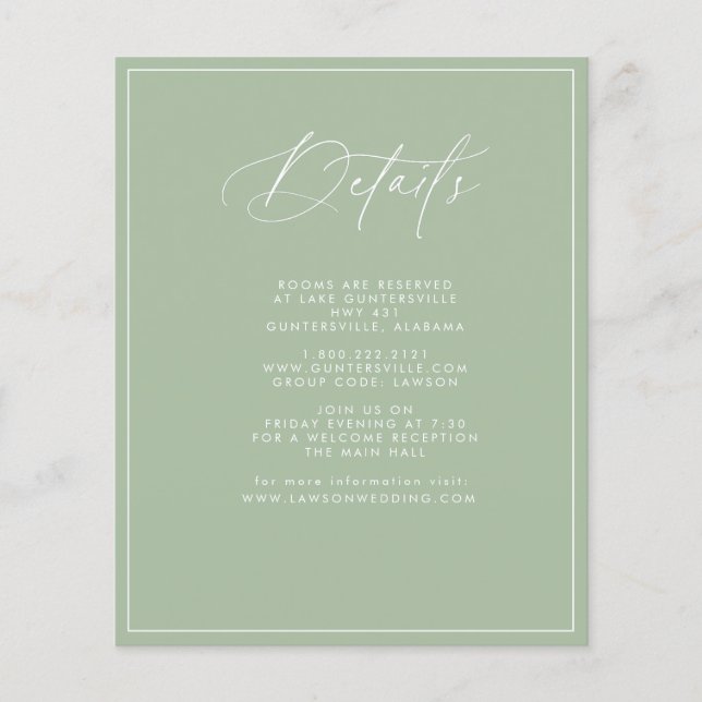 Cartão Detalhes da Sage (Frente)