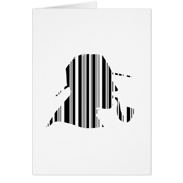 Cartão DETECTIVE BAR CODE Cachimbo Fumando Padrão Código  (Frente)