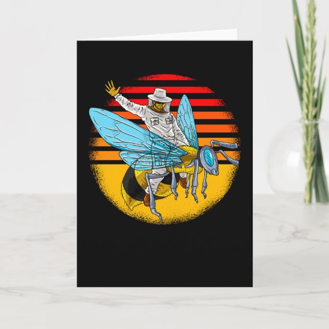 Cartão Detentor Engraçado De Abelhas De Honeybee (Frente)