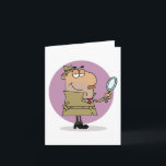 Cartão Detetive<br><div class="desc">Um detetive do estilo cartoon em um caso. Este design parece realmente eficaz com este Cartão de Saudação</div>