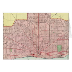 Cartão Detroit e vizinhança