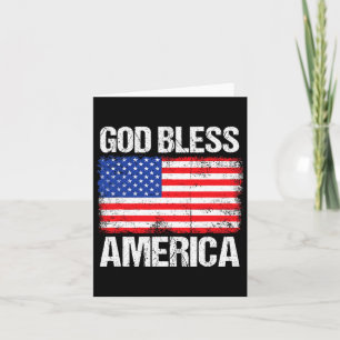 Cartão Deus Abençoe a América Patriótica Feliz 4 de Julho