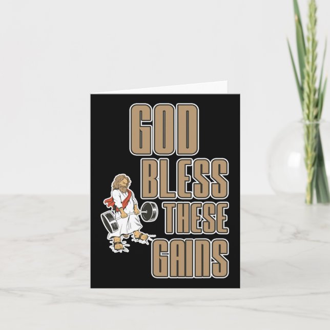 Cartão Deus abençoe Destes Ganhos Na Construção De Pormen (Frente)