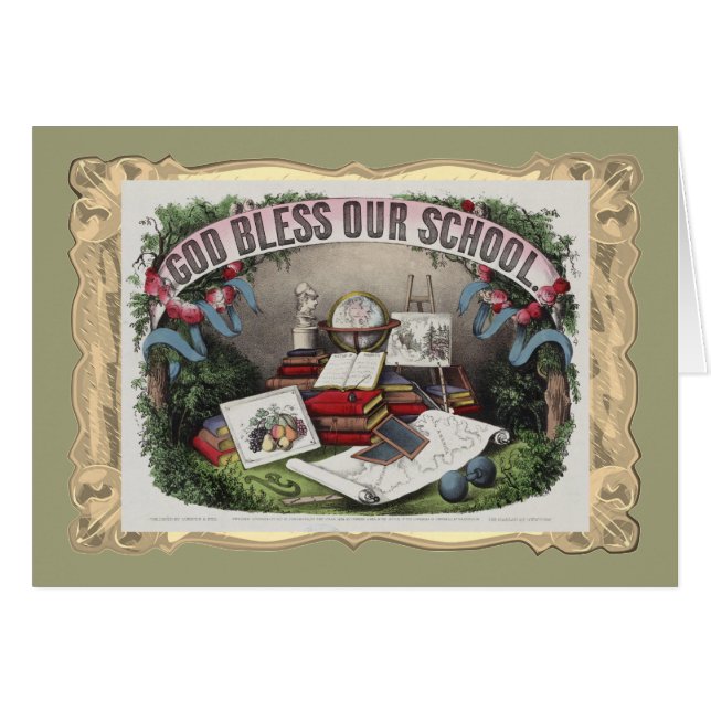Cartão Deus abençoe nossa escola (Frente Horizontal)