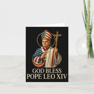 Cartão Deus abençoe Novo Papa Leo Xiv Igreja Católica Fé 