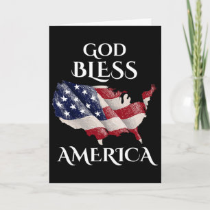 Cartão Deus Abençoe o Dia da Independência Americano Pres