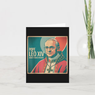 Cartão Deus abençoe Papa Leo Xiv Papa Leo Xiv Papa Camisa