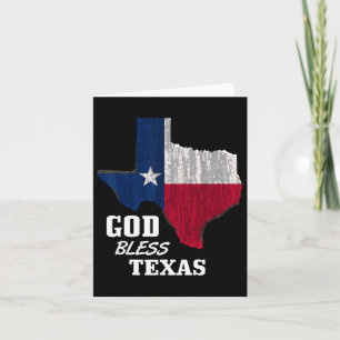 Cartão Deus abençoe Texas Flag Texas Independence Day Blu