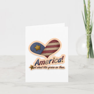 Cartão Deus Americano Deu Sua Graça Ao Patriótico