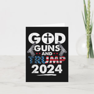 Cartão Deus Armas E Trump 2024 Bandeira Americana
