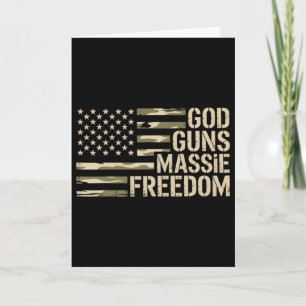 Cartão Deus Armas Mie Liberdade Thomas Camuflagem Bandeir