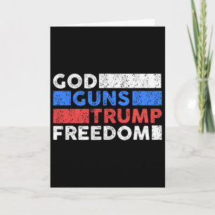 Cartão Deus Armas Trump Liberdade - Engraçado EUA Trump