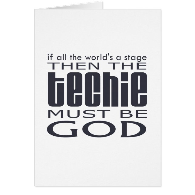 Cartão Deus de Techie (Frente)