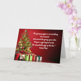 Cartão Deus Deu o maior presente ao seu filho.