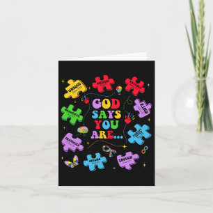 Cartão Deus Diga Que Você É Autismo Cristão Jesus Bíblia