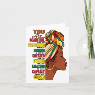 Cartão Deus Diz Que Você É Uma Rainha Negra Cristã.
